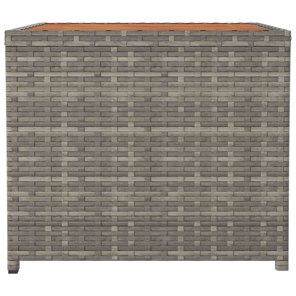 Salontafel 45x45x40 cm poly rattan en glas