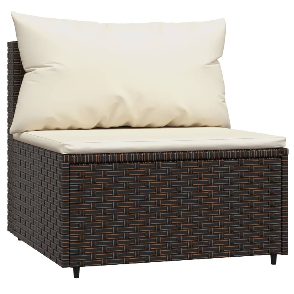 3-delige Loungeset met kussens poly rattan