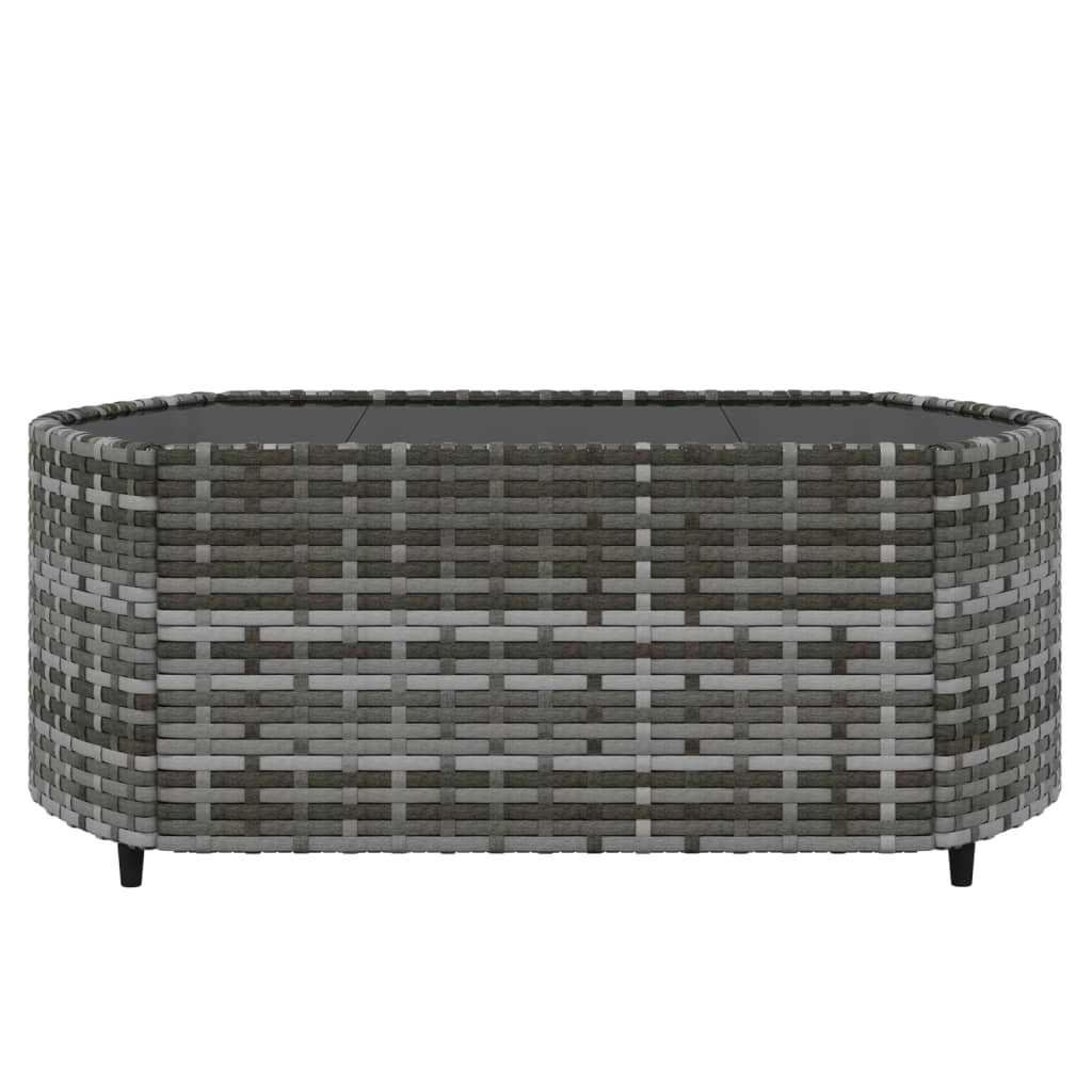 4-delige Loungeset met kussens poly rattan