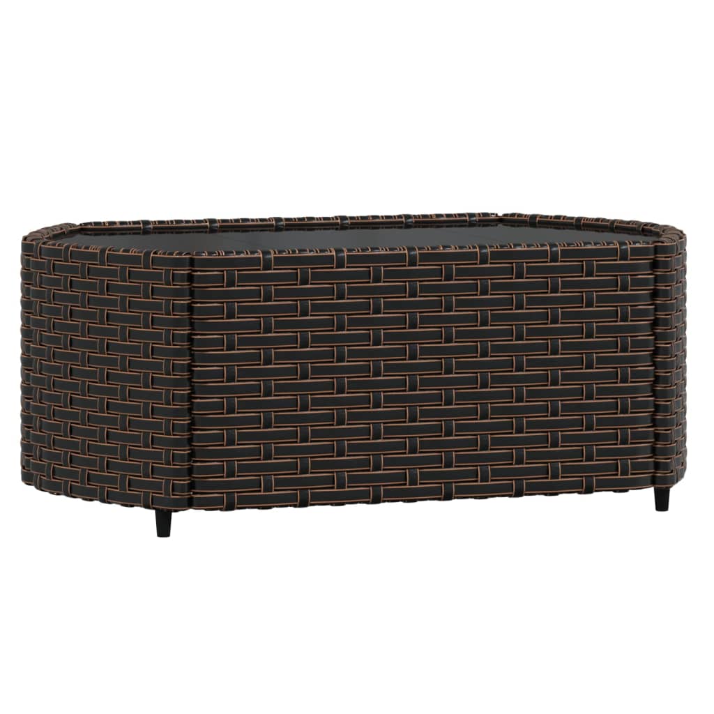 4-delige Loungeset met kussens poly rattan