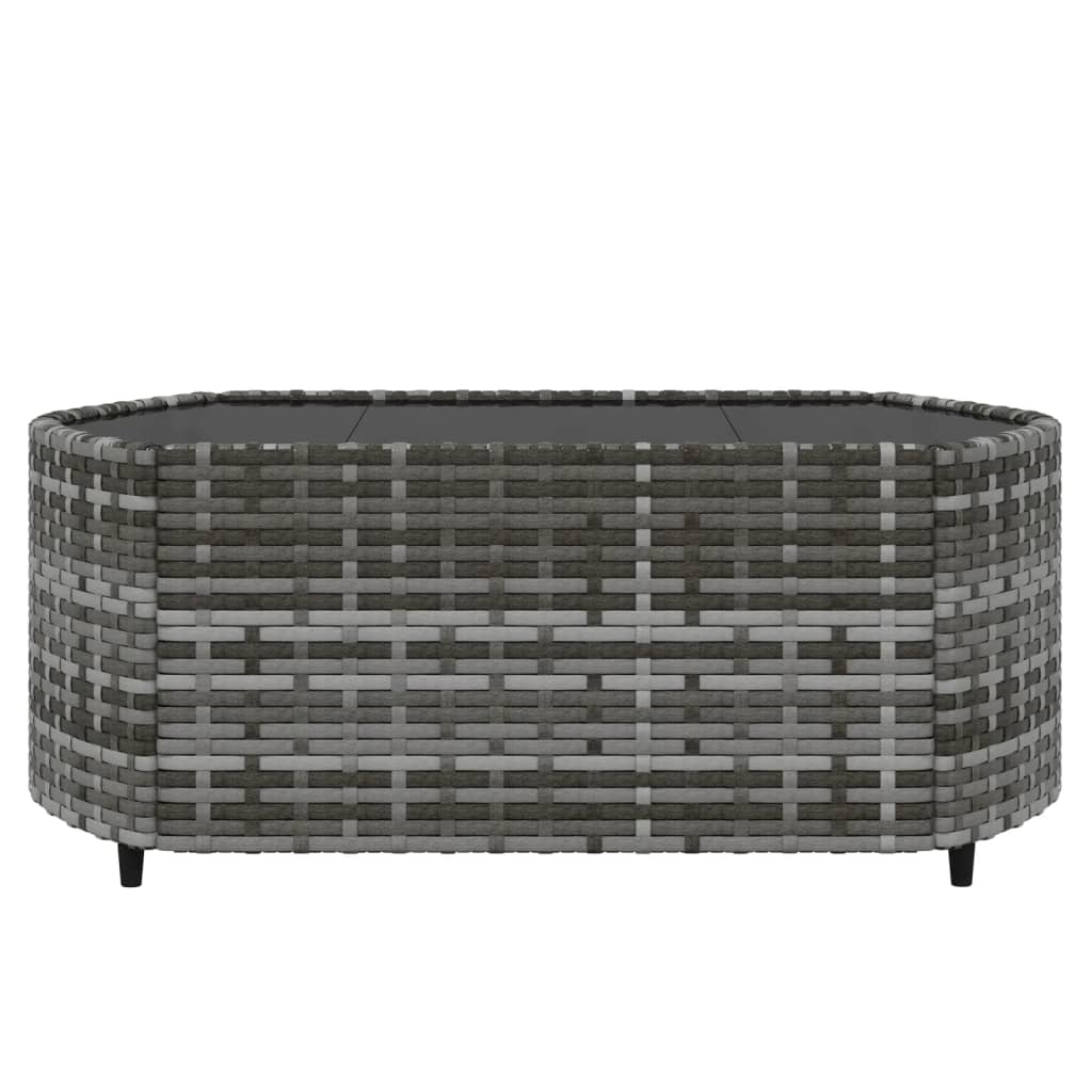 4-delige Loungeset met kussens poly rattan