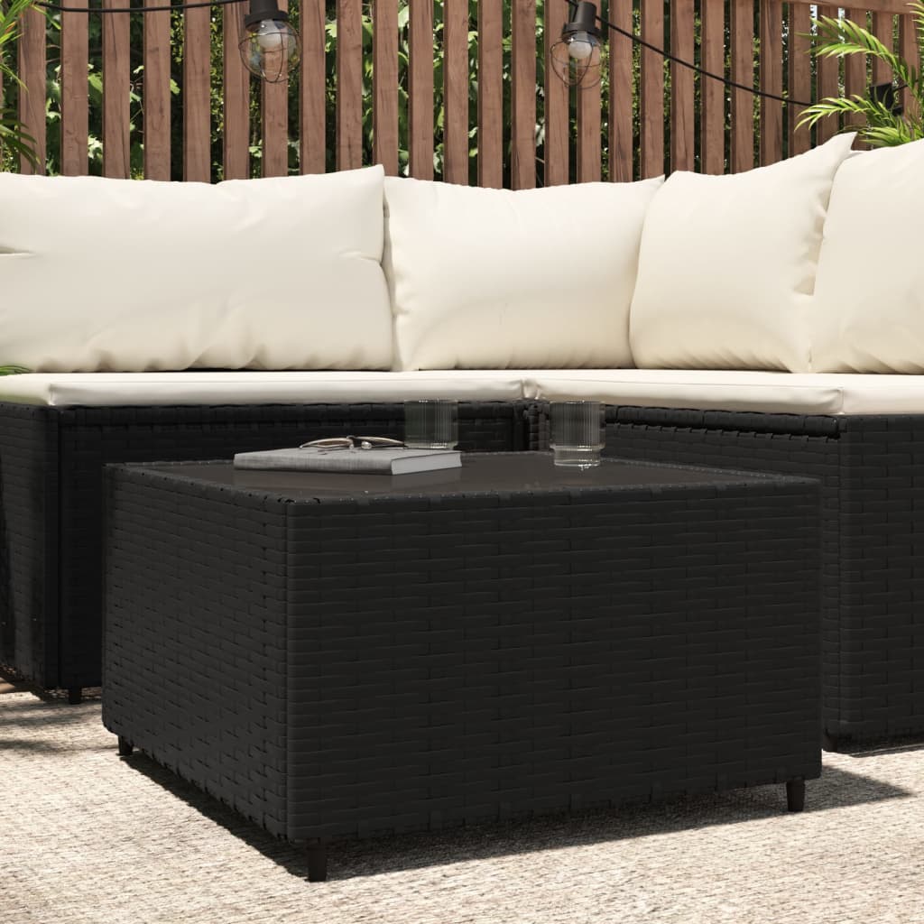 Salontafel tuin vierkant 50x50x30 cm poly rattan