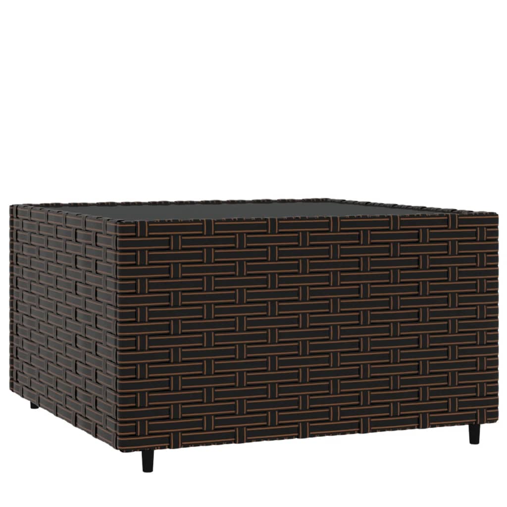 Salontafel tuin vierkant 50x50x30 cm poly rattan