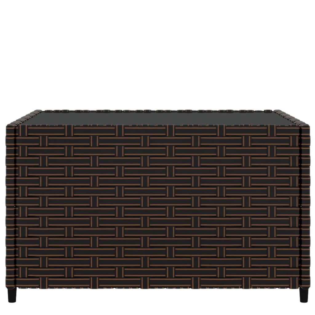 Salontafel tuin vierkant 50x50x30 cm poly rattan