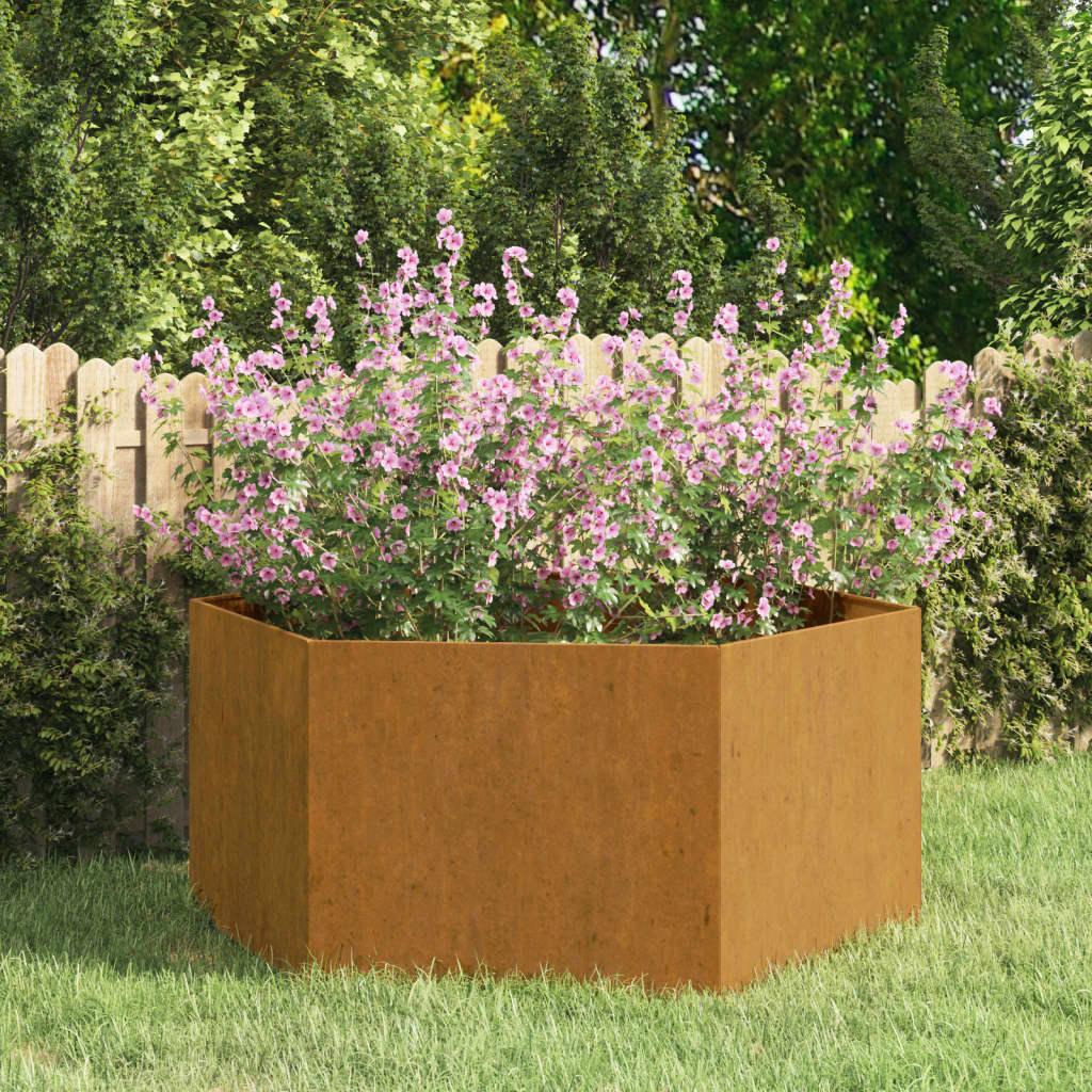 Plantenbak roestig 138x120x45 cm cortenstaal