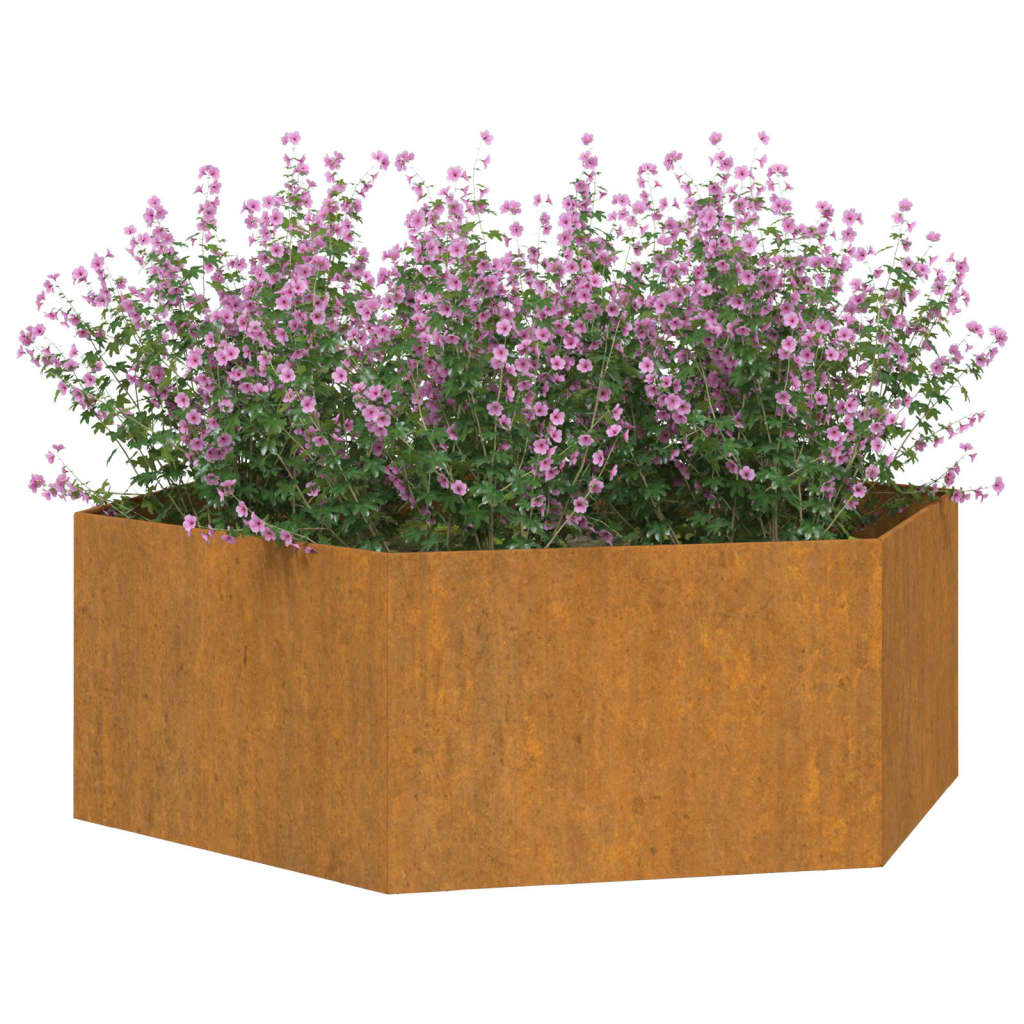 Plantenbak roestig 138x120x45 cm cortenstaal