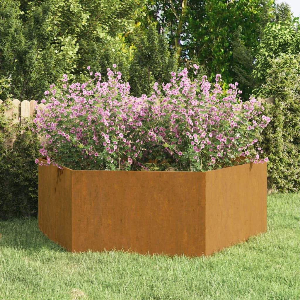 Plantenbak roestig 138x120x45 cm cortenstaal