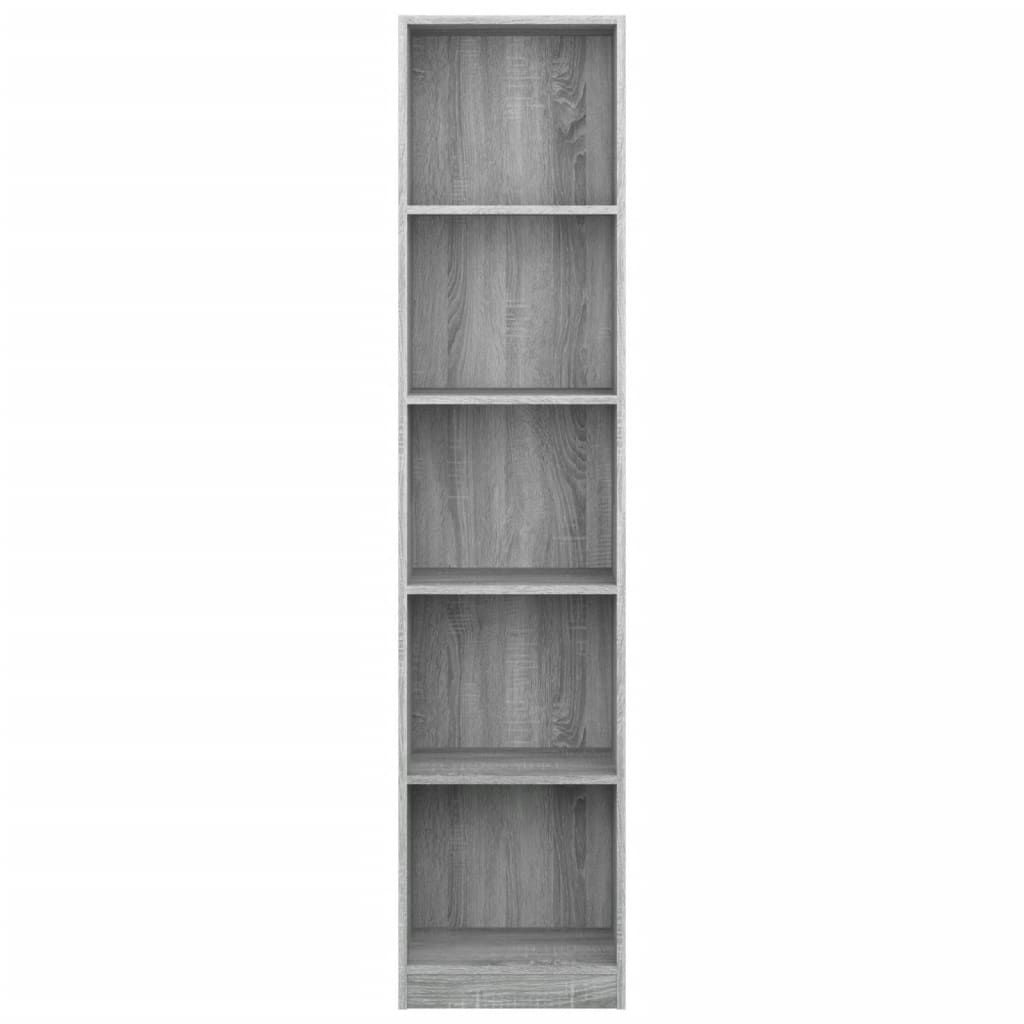 Boekenkast 60x24x175 cm bewerkt hout eikenkleurig