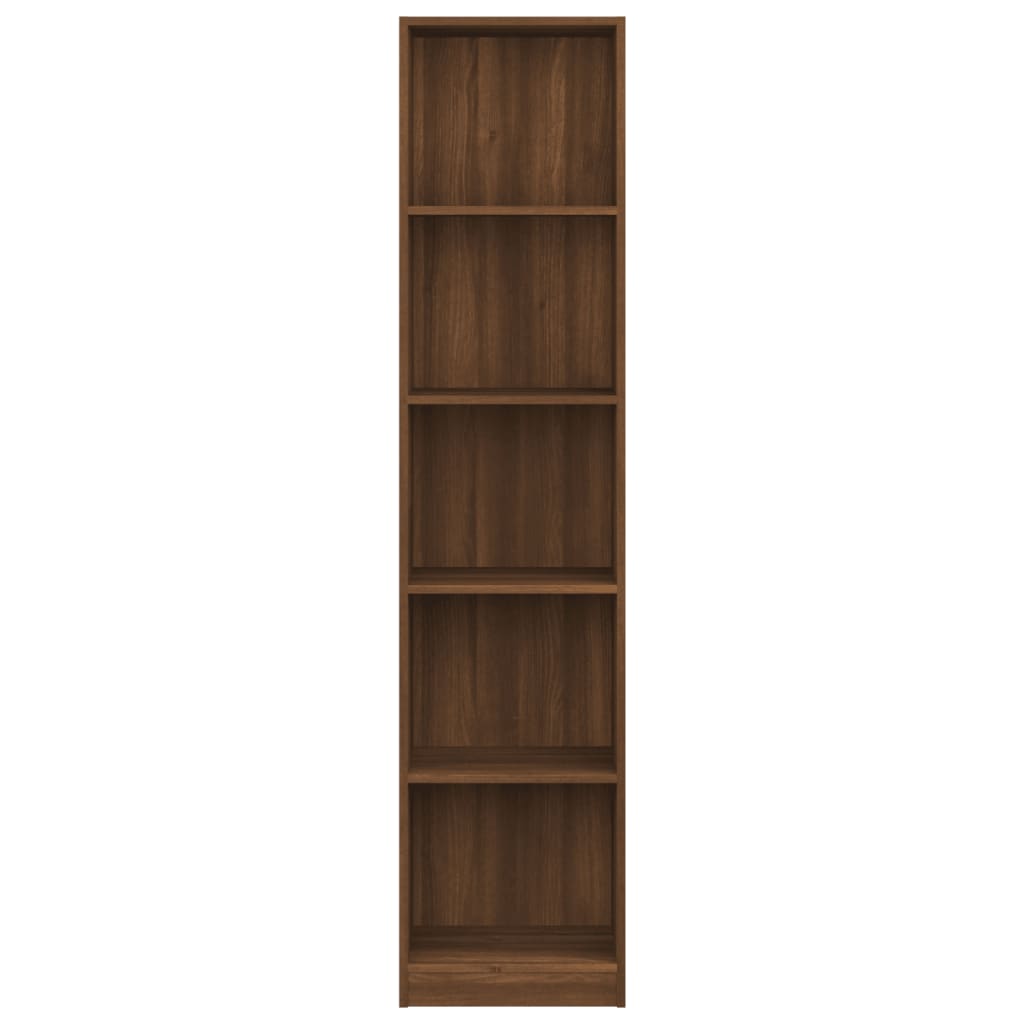 Boekenkast 60x24x175 cm bewerkt hout eikenkleurig