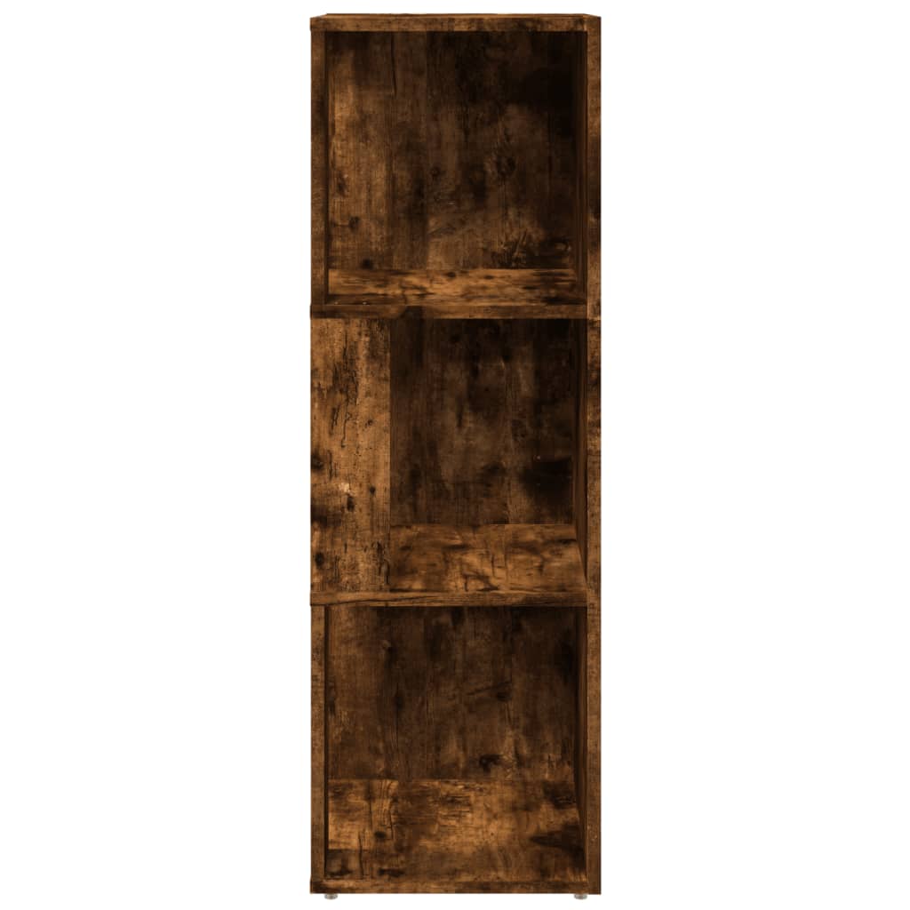 Hoekkast 33x33x132 cm bewerkt hout eikenkleurig