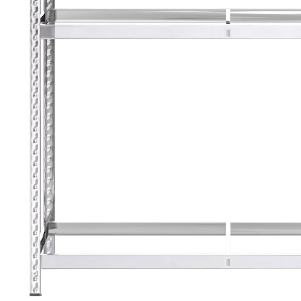 Bandenrekken 2-laags 4 st 110x40x180 cm staal zilverkleurig