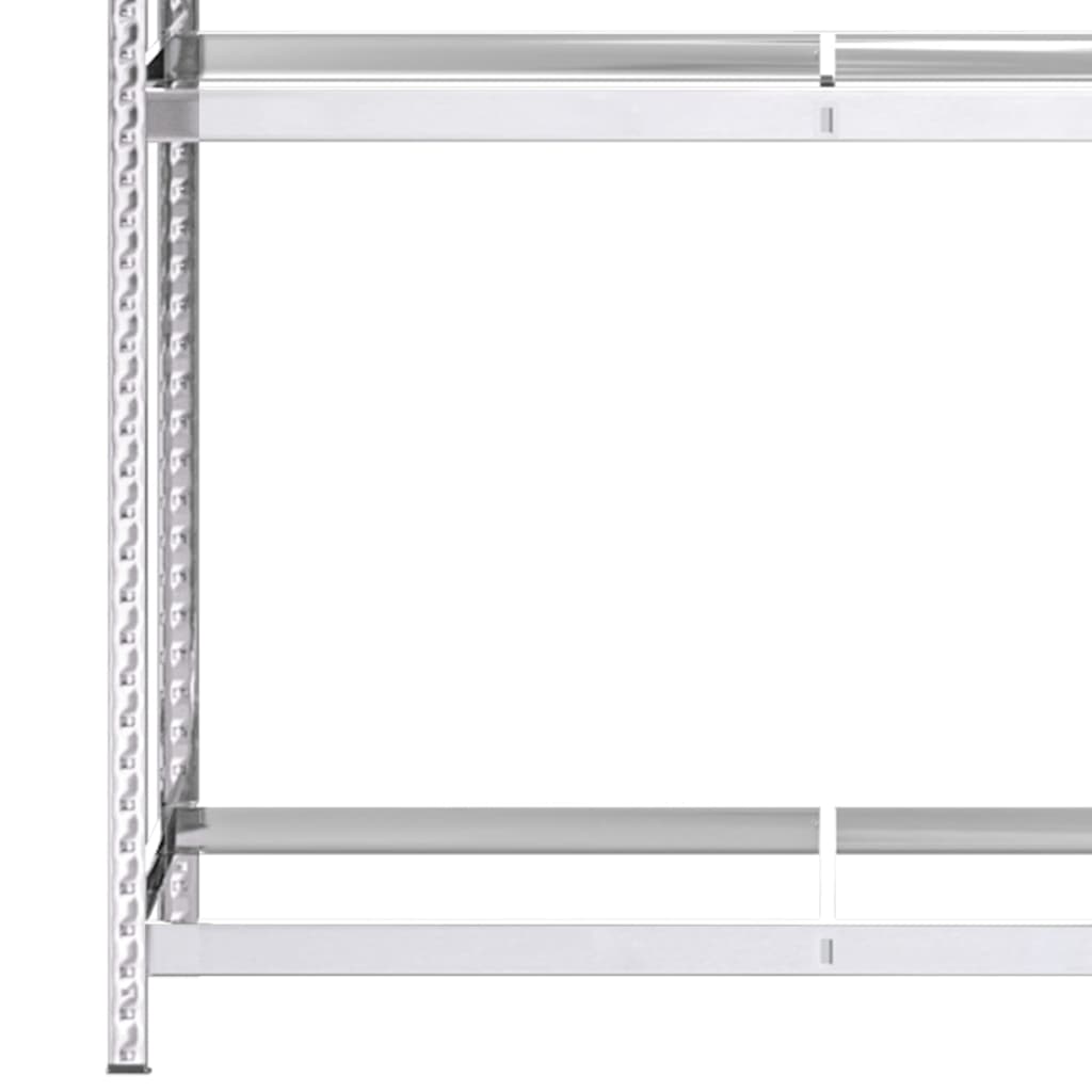 Bandenrekken 2-laags 4 st 110x40x110 cm staal zilverkleurig