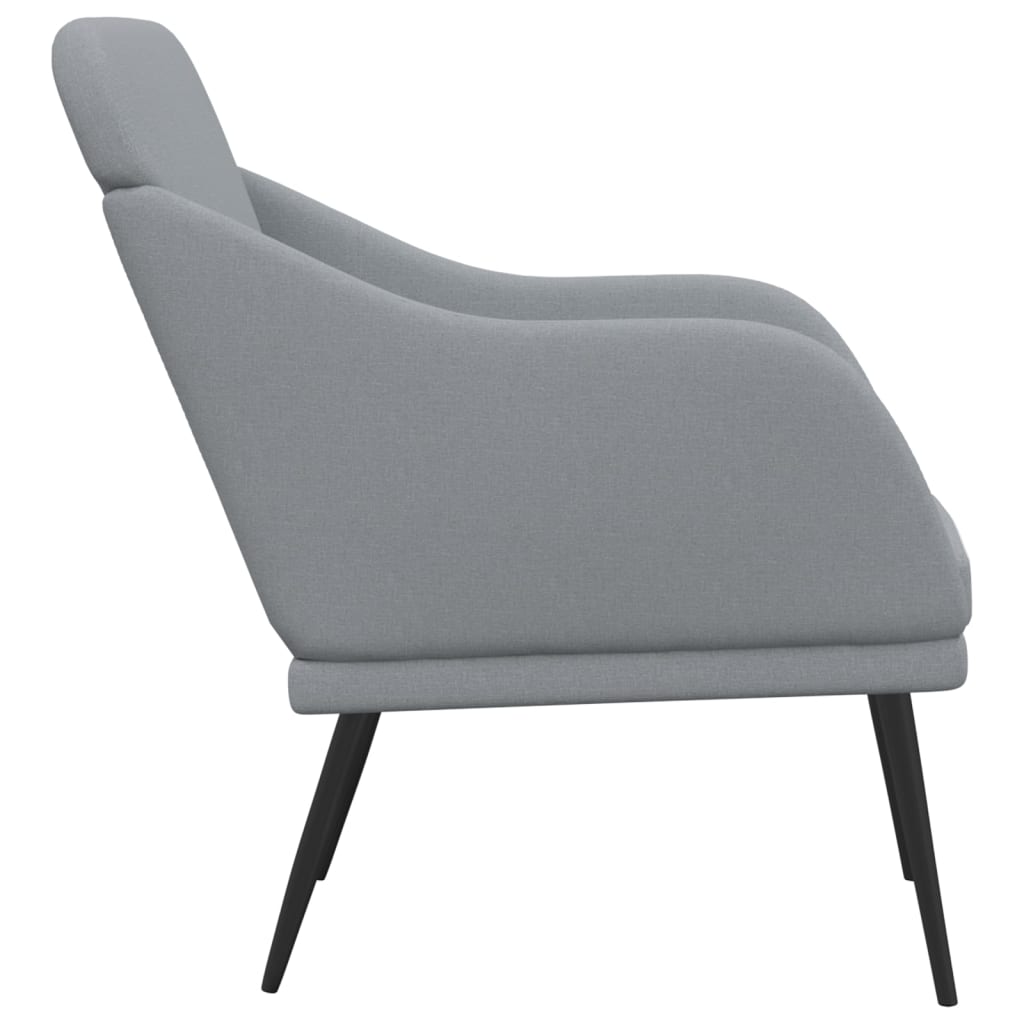 Fauteuil 63x76x80 cm stof lichtgrijs