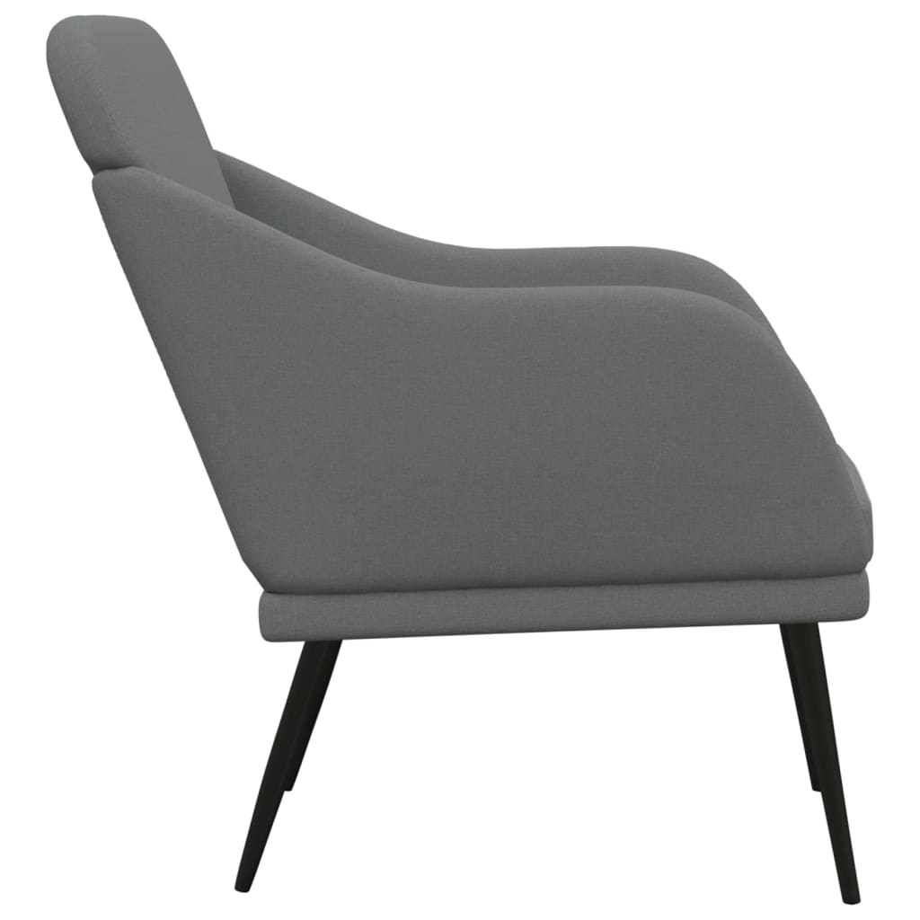 Fauteuil 63x76x80 cm stof lichtgrijs