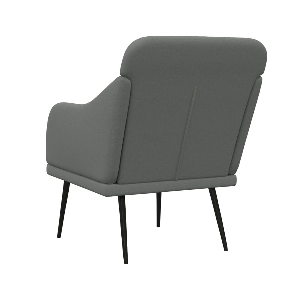 Fauteuil 63x76x80 cm stof lichtgrijs