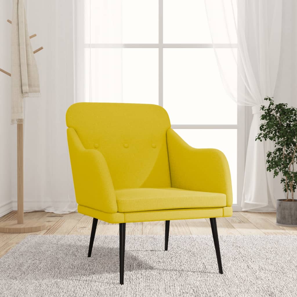 Fauteuil 63x76x80 cm stof lichtgrijs