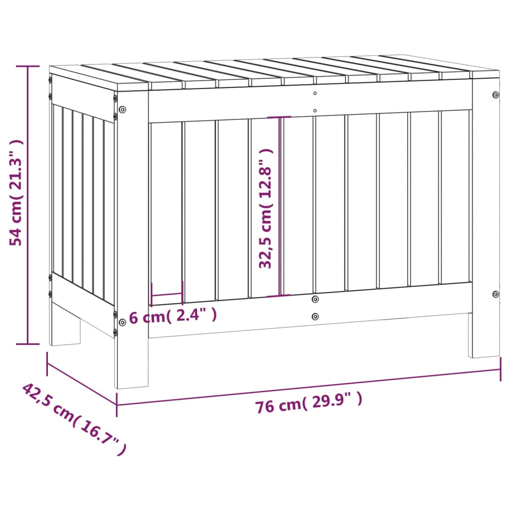 Tuinbox 115x49x60 cm massief