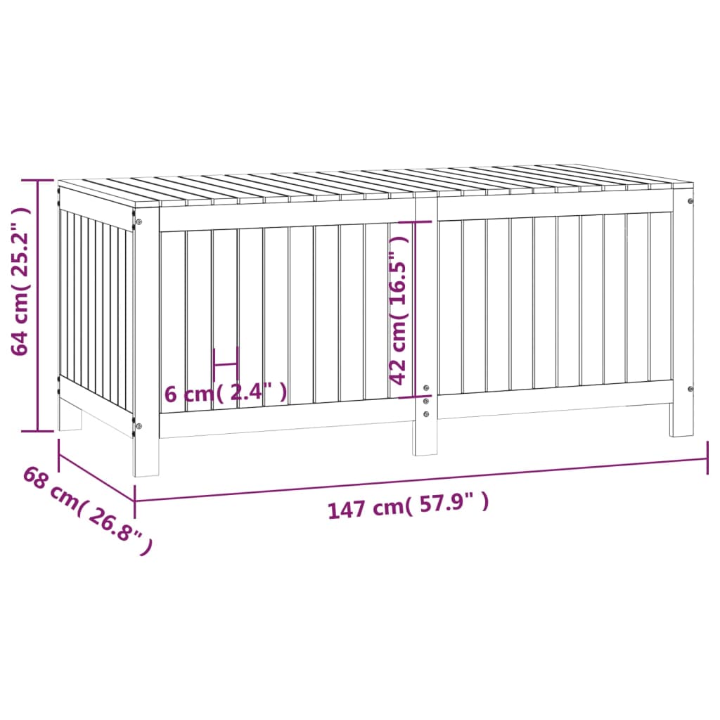 Tuinbox 115x49x60 cm massief