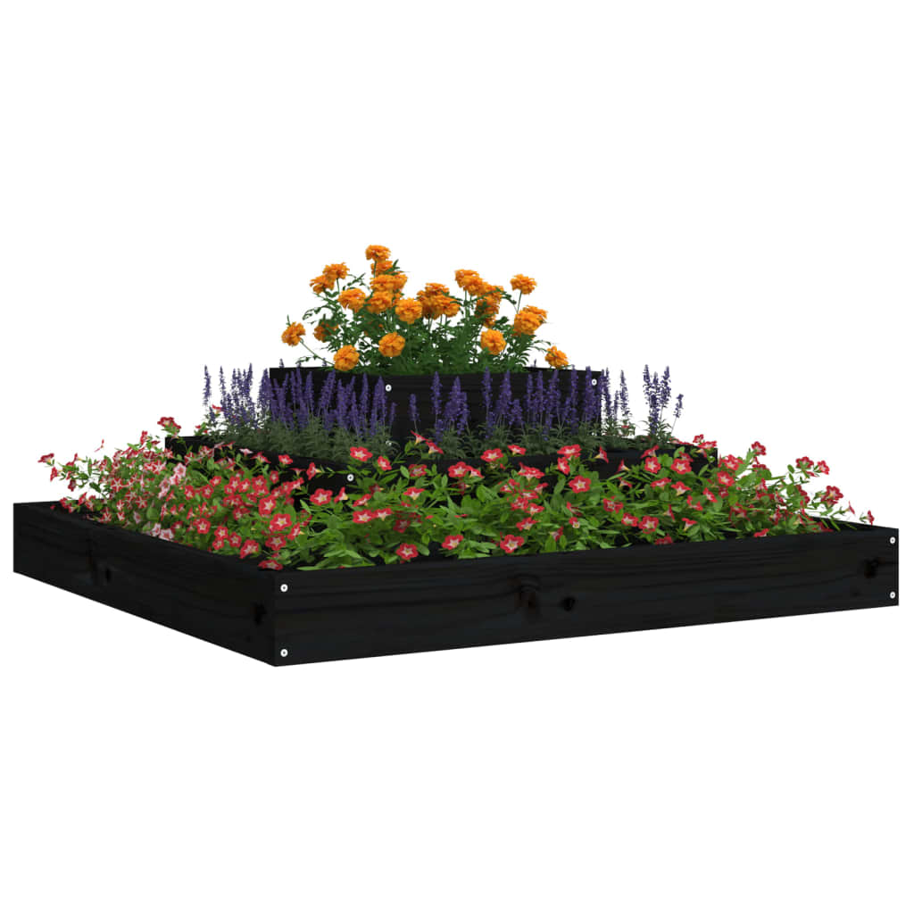 Plantenbak 80x80x27 cm massief