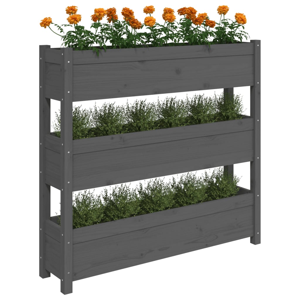 Plantenbak 77x25x66 cm massief grenenhout