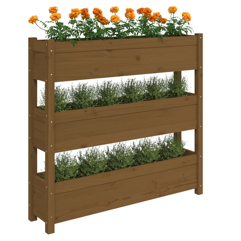 Plantenbak 77x25x66 cm massief grenenhout