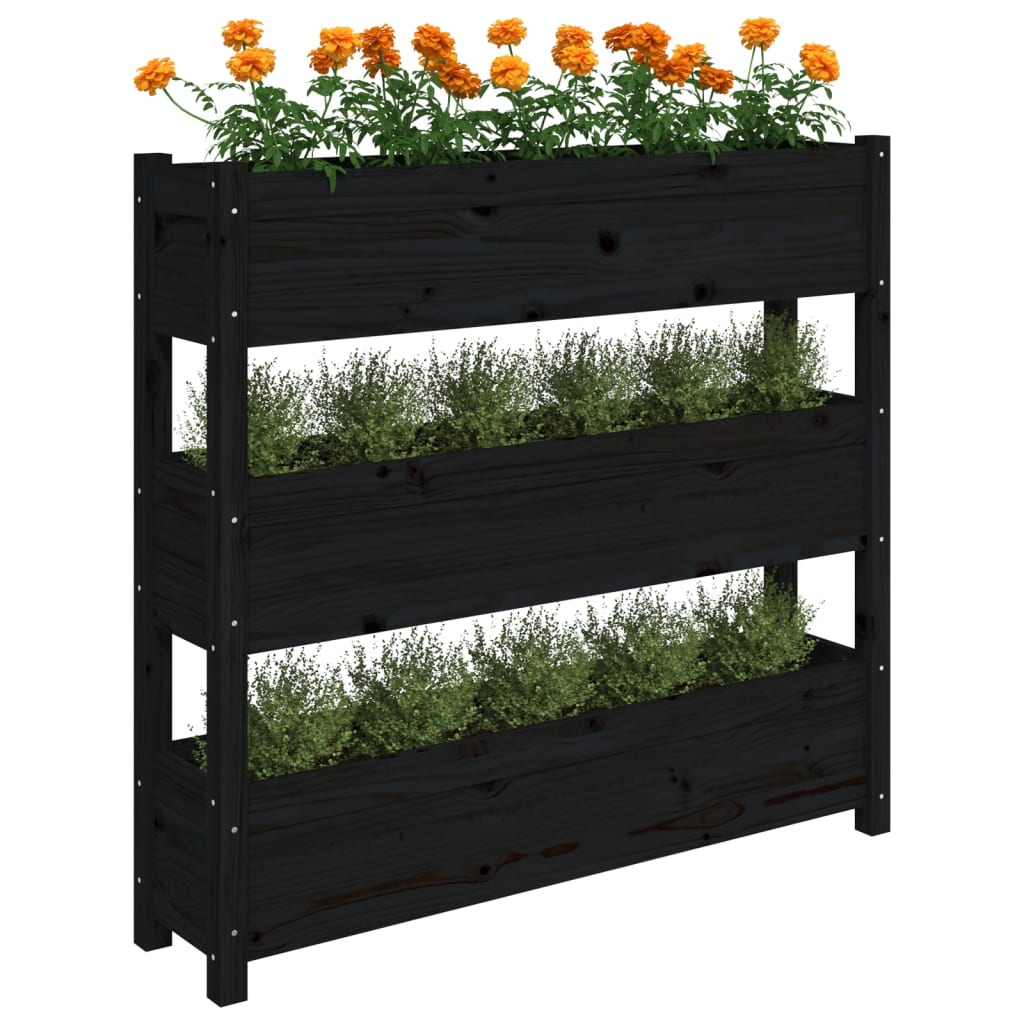 Plantenbak 77x25x66 cm massief grenenhout