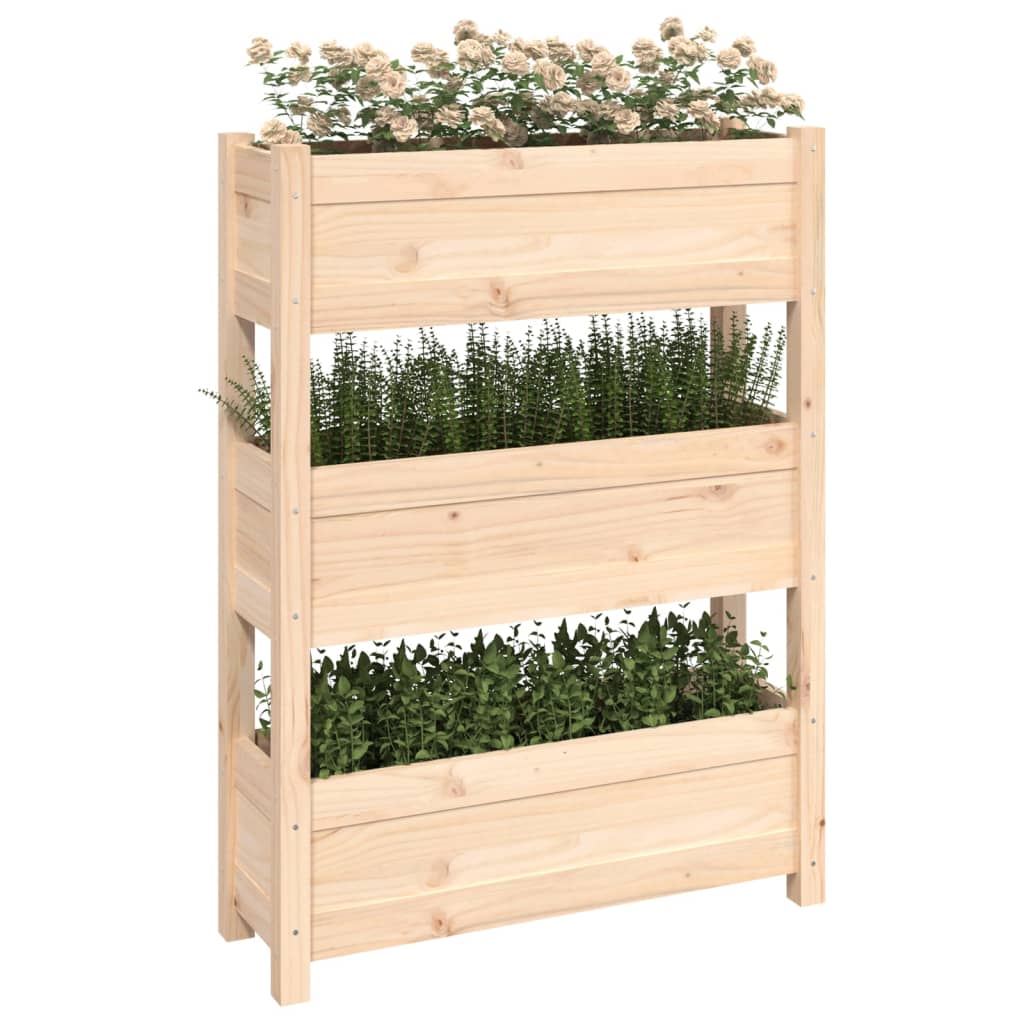 Plantenbak 77x25x66 cm massief grenenhout