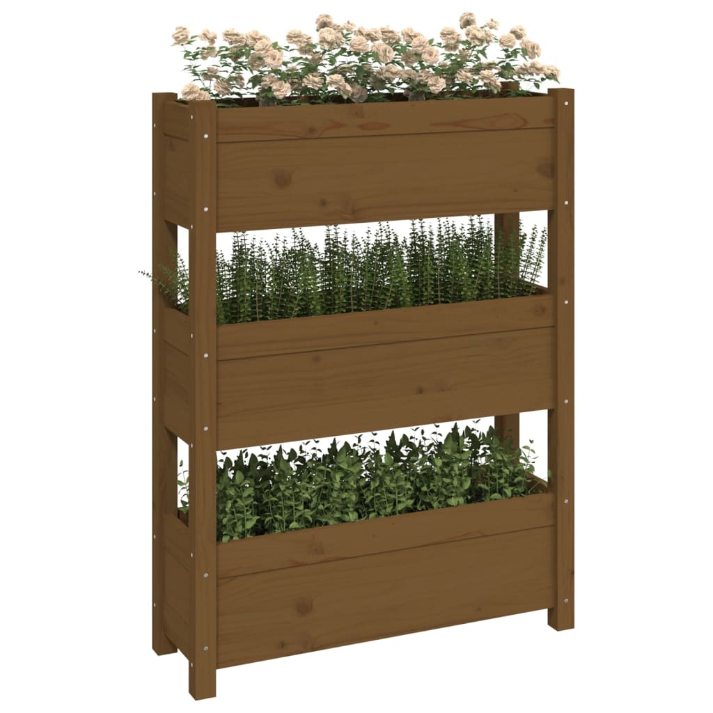 Plantenbak 77x25x66 cm massief grenenhout