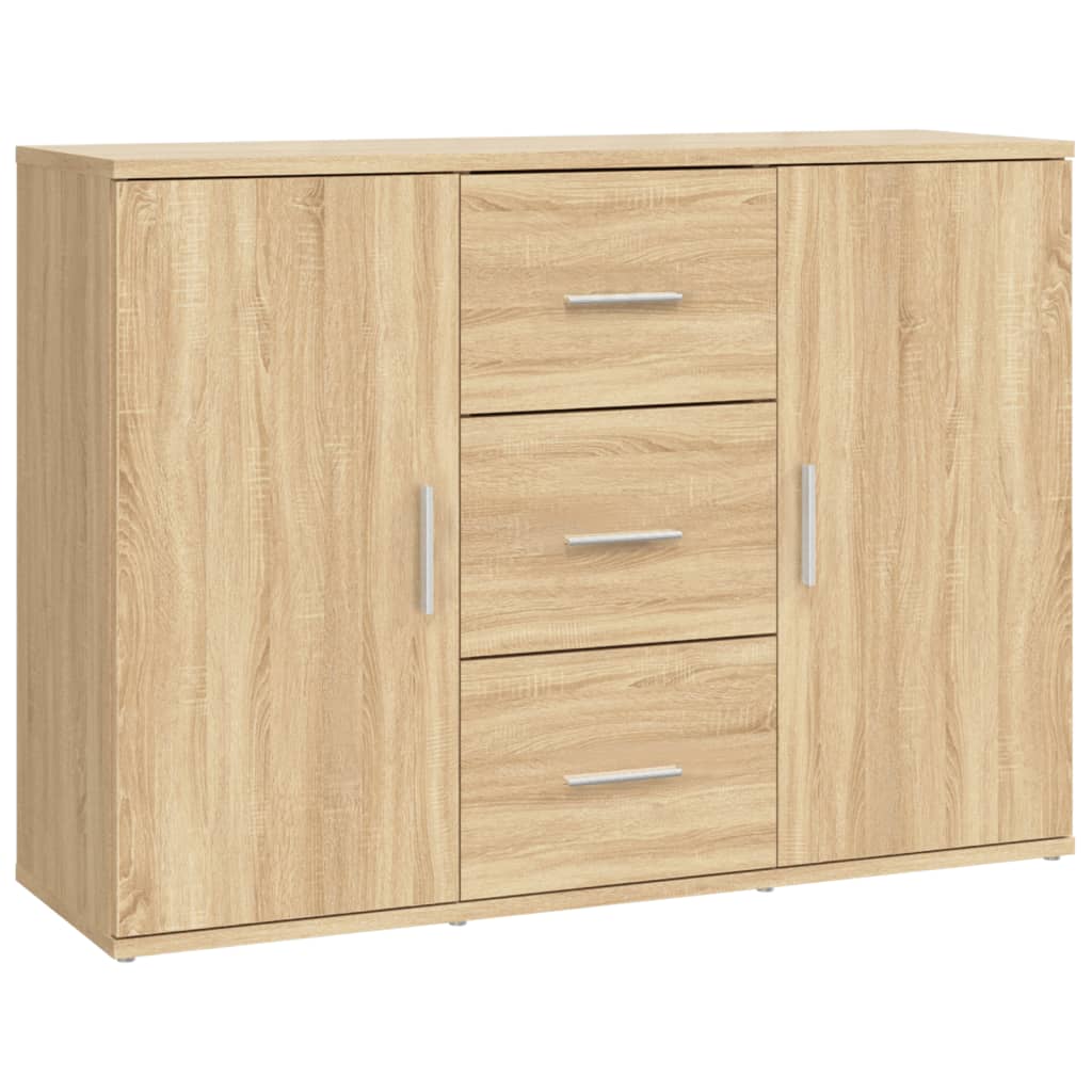 Dressoir 91x29,5x65 cm bewerkt hout eikenkleurig