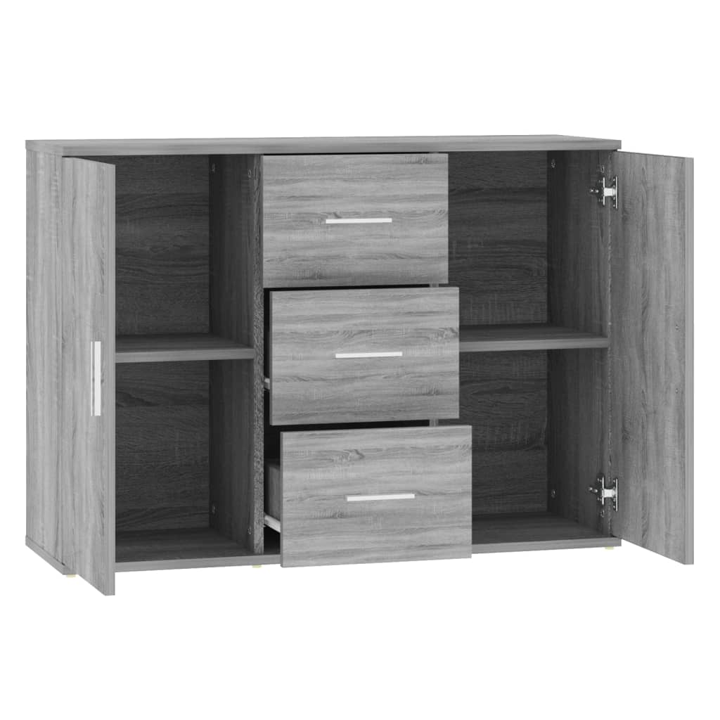 Dressoir 91x29,5x65 cm bewerkt hout eikenkleurig