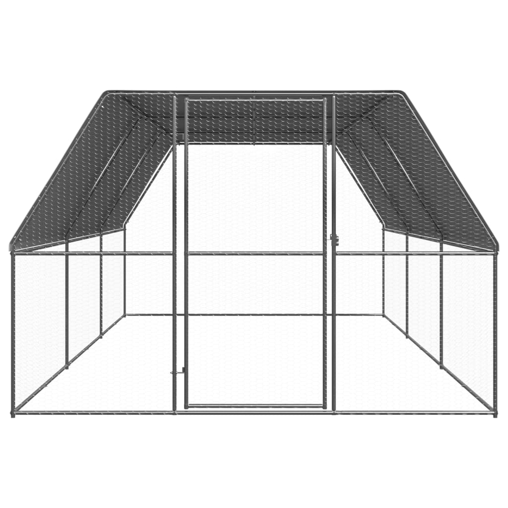 Buitenhok voor kippen 3x4x2 m gegalvaniseerd staal