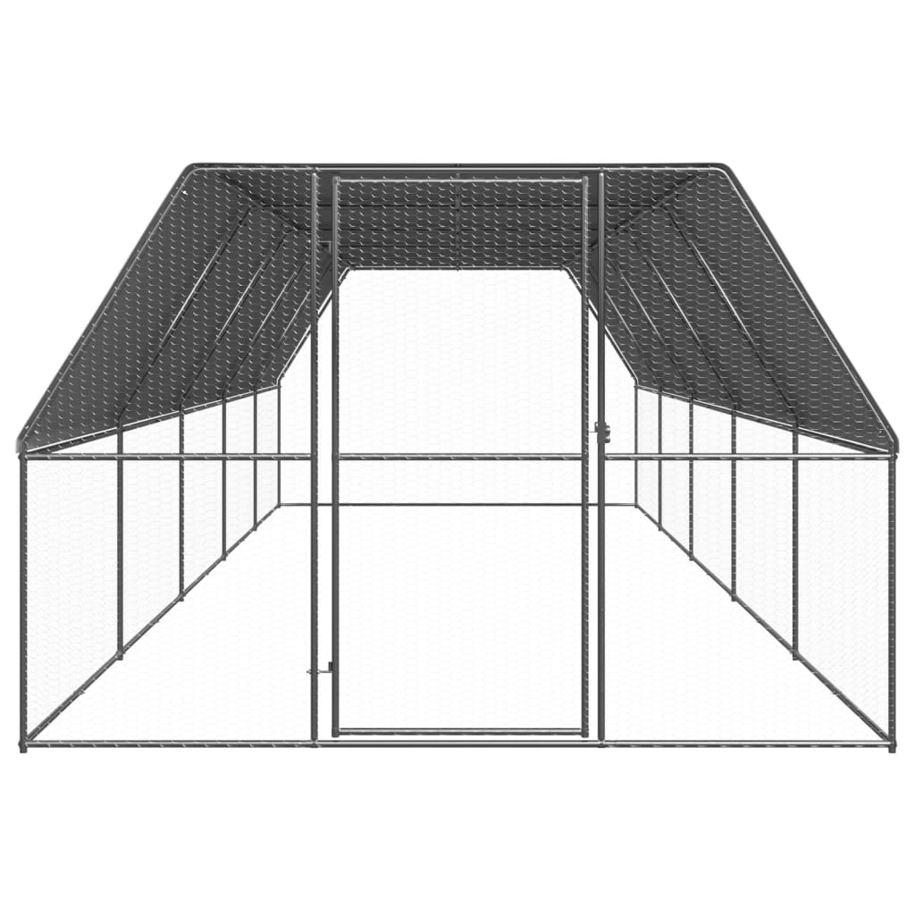 Buitenhok voor kippen 3x4x2 m gegalvaniseerd staal