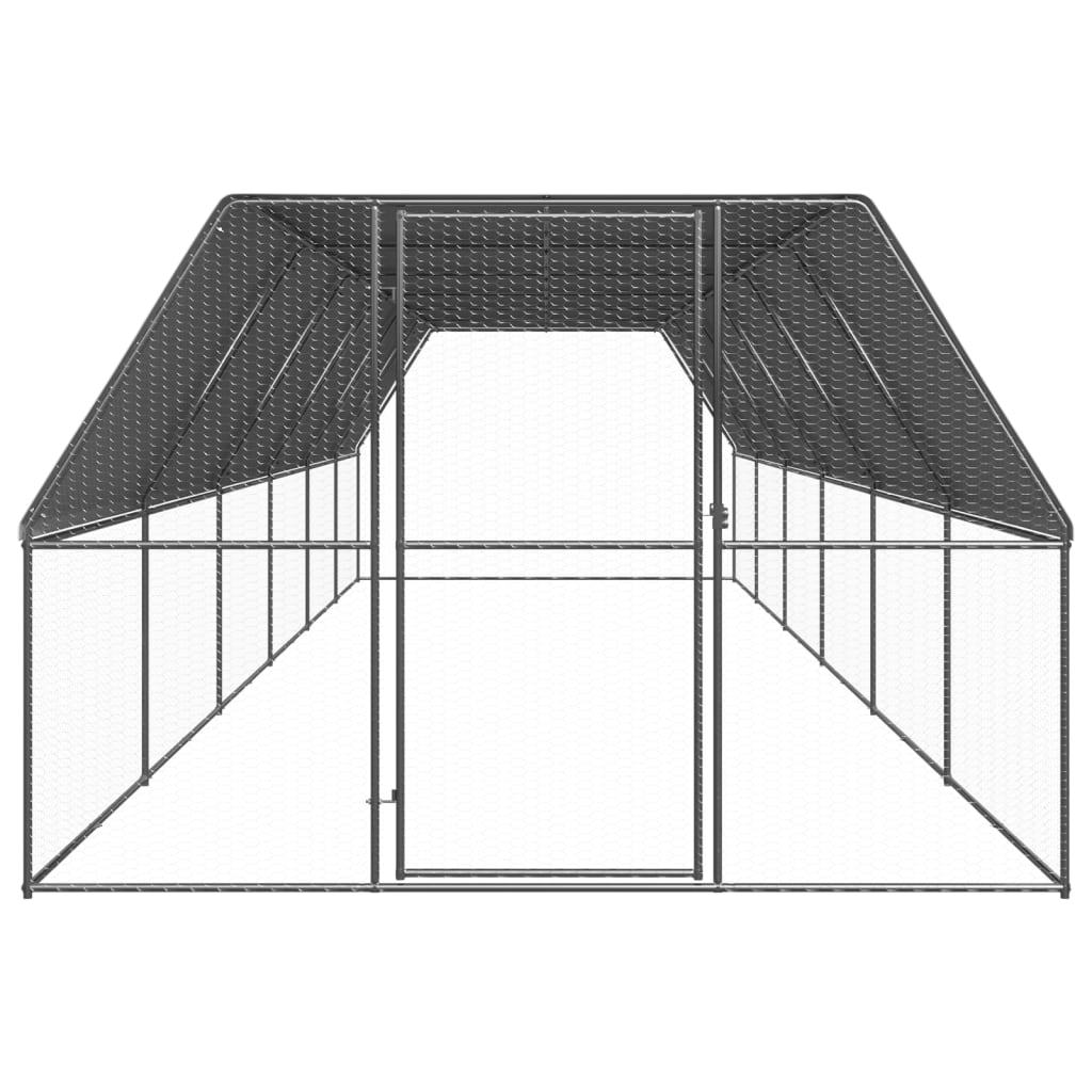 Buitenhok voor kippen 3x4x2 m gegalvaniseerd staal