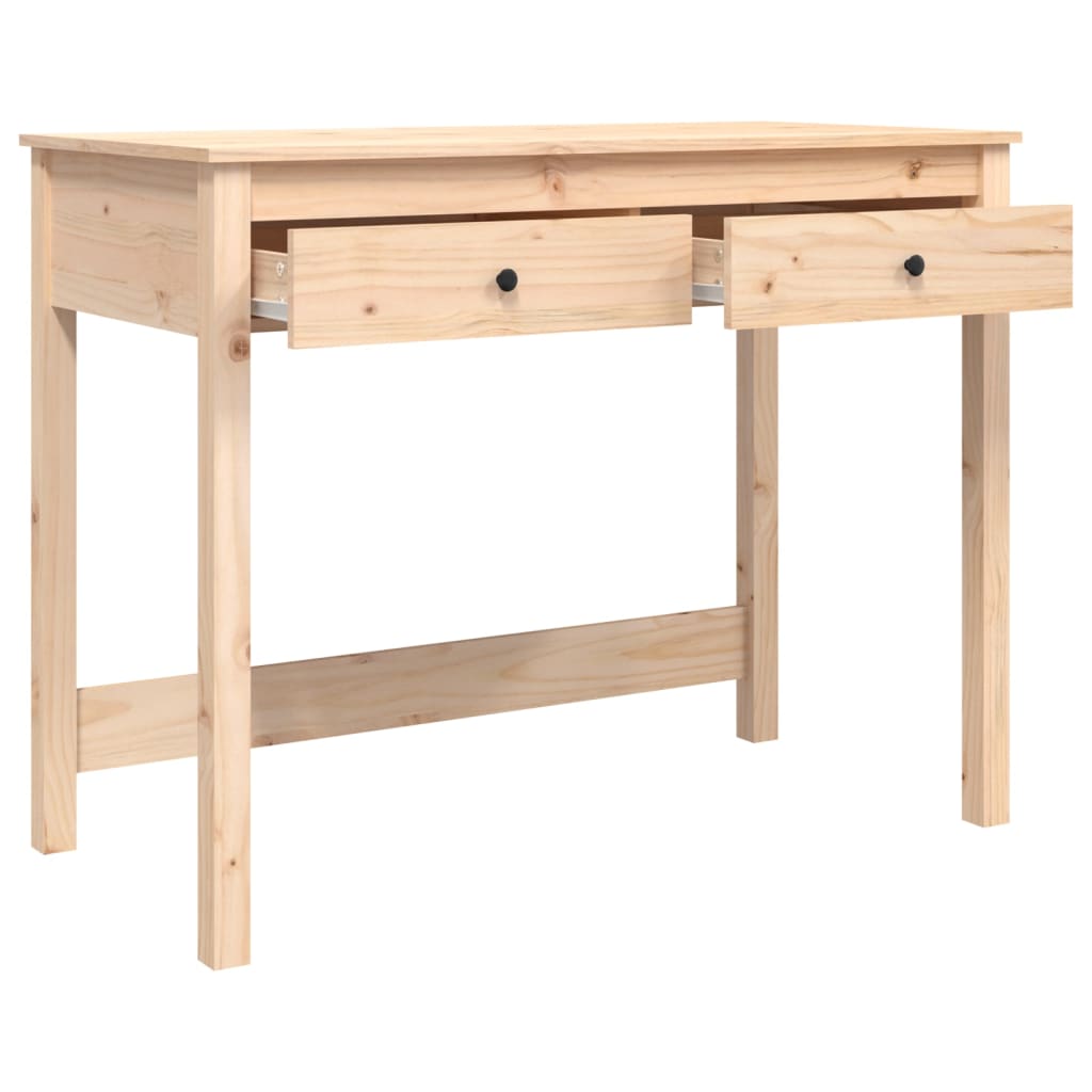 Bureau met lades 100x50x78 cm massief grenenhout