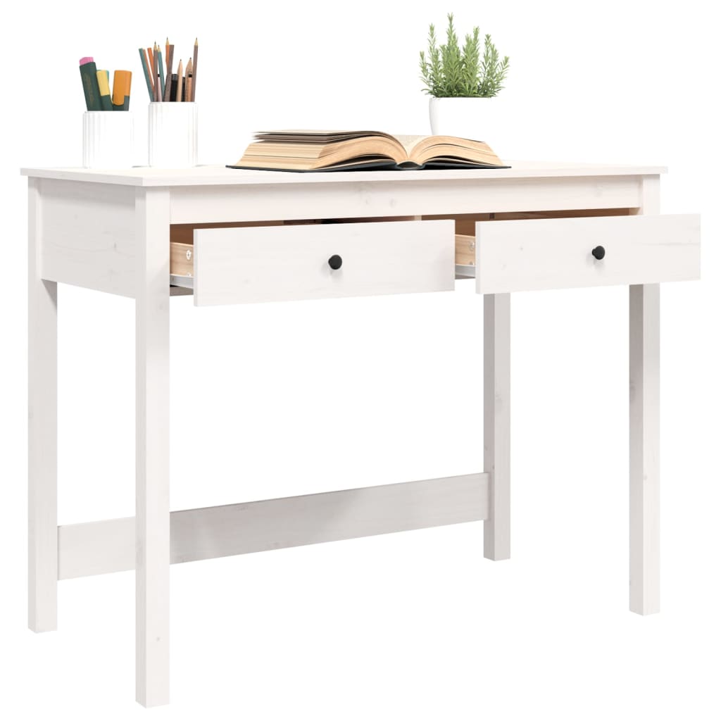 Bureau met lades 100x50x78 cm massief grenenhout