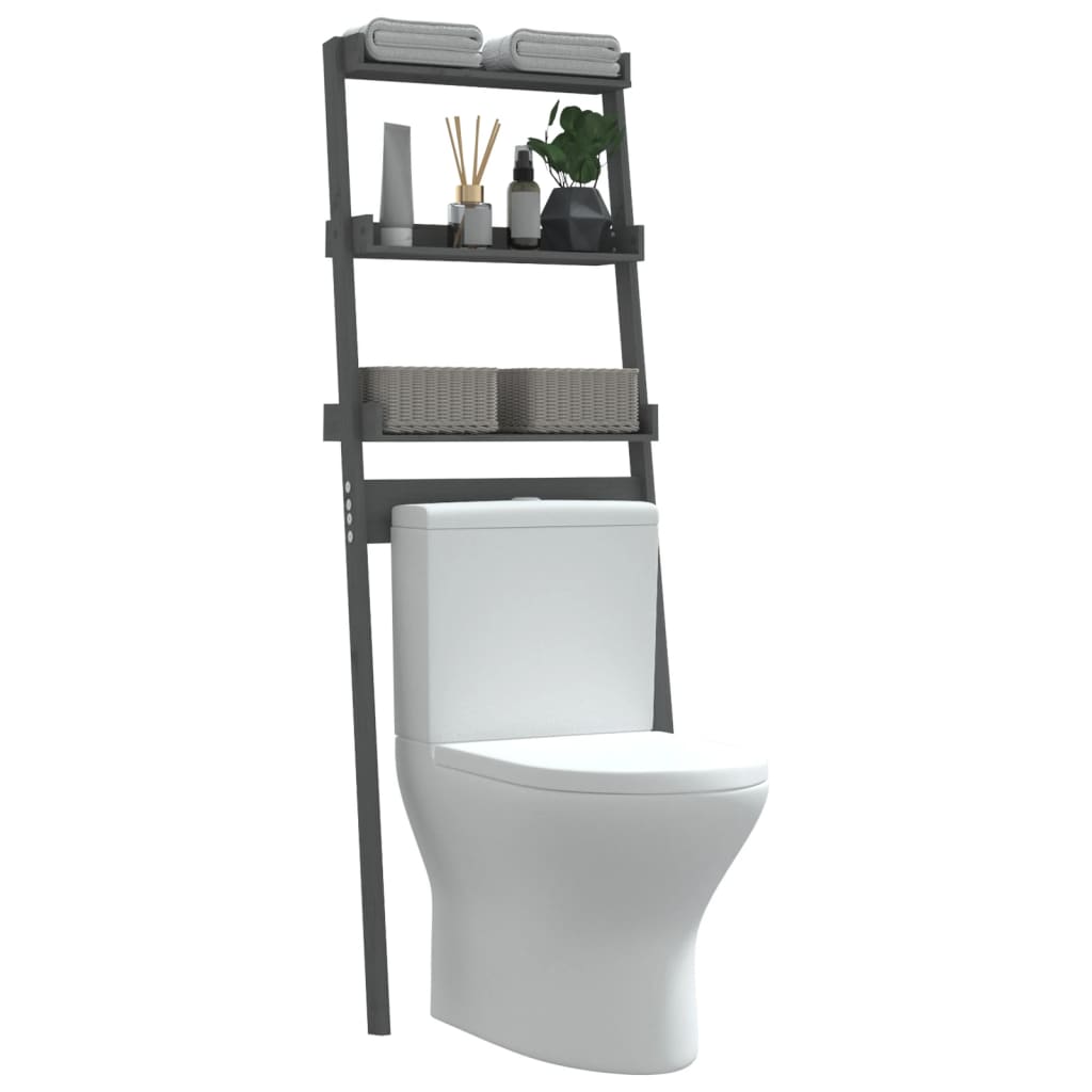 Toiletrek 63,5x32x179 cm massief grenenhout honingbruin