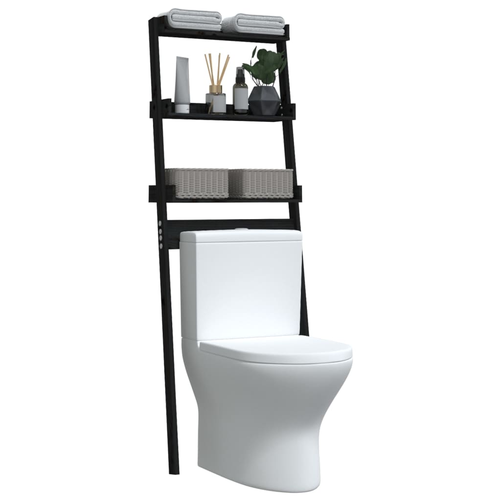 Toiletrek 63,5x32x179 cm massief grenenhout honingbruin