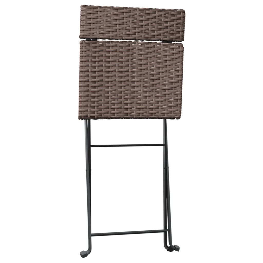 Bistroset inklapbaar 3 st poly rattan