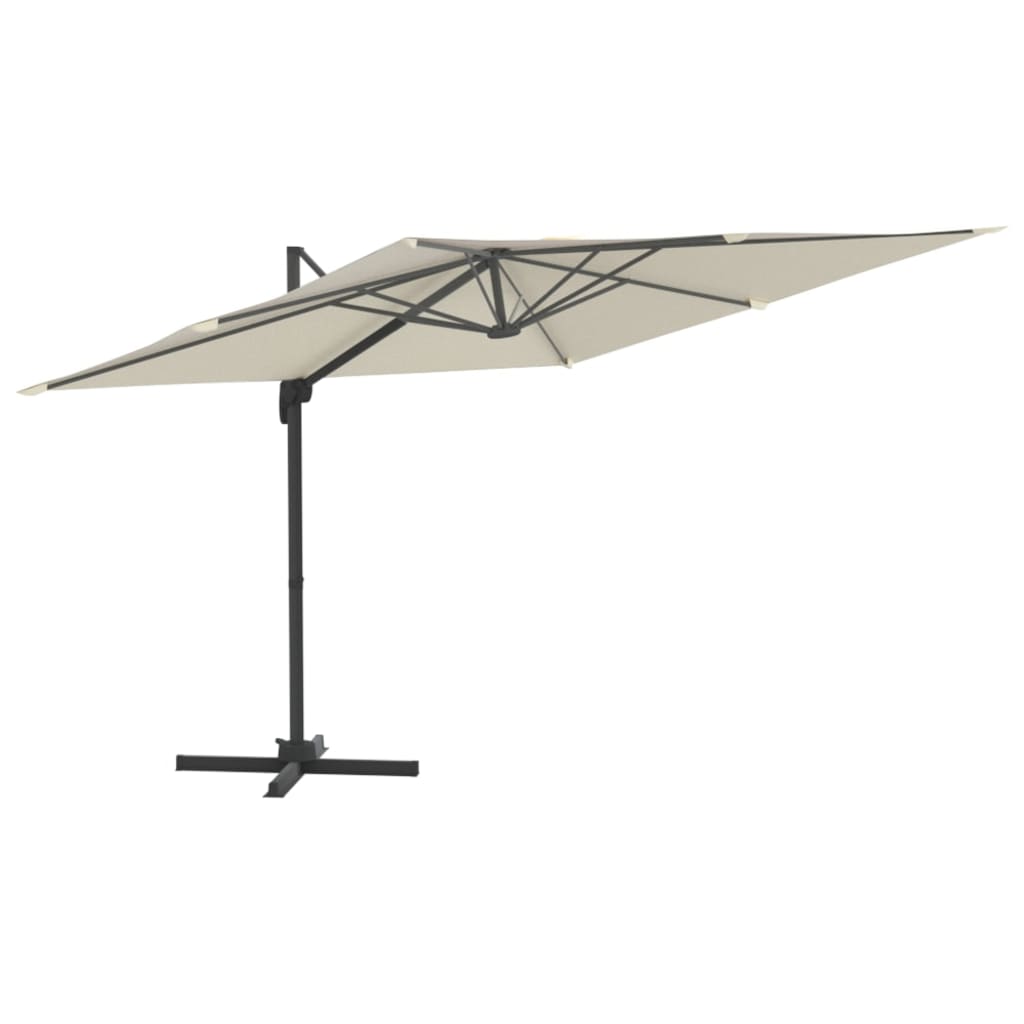 Zweefparasol met LED-verlichting 400x300 cm terracottakleurig