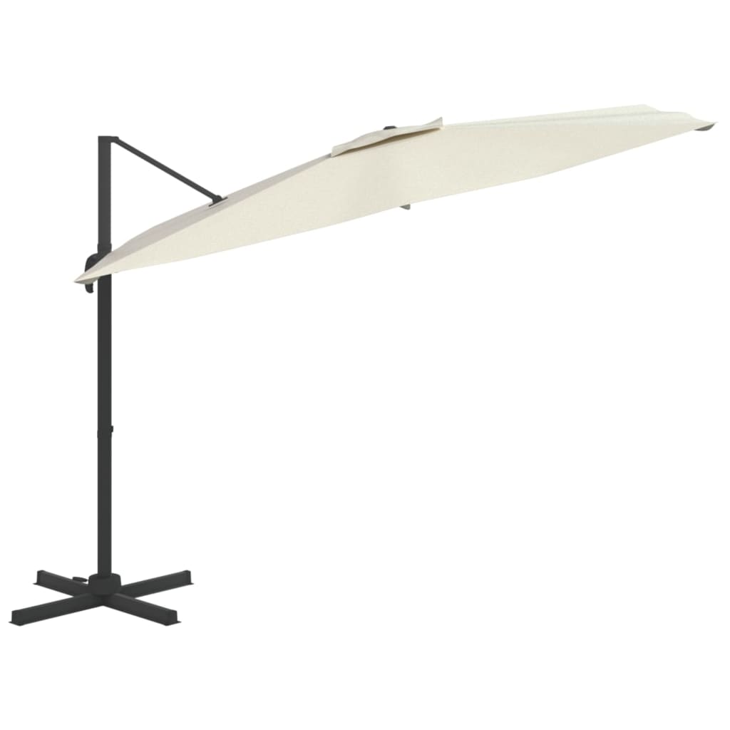 Zweefparasol met LED-verlichting 400x300 cm terracottakleurig