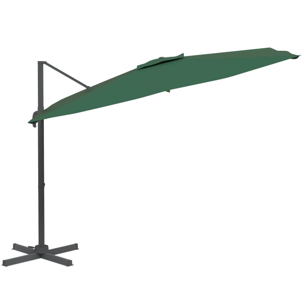 Zweefparasol met LED-verlichting 400x300 cm terracottakleurig