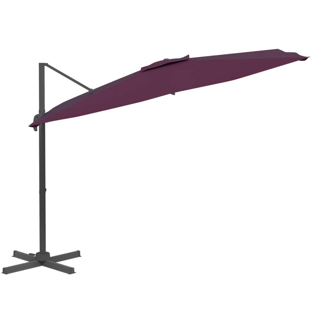 Zweefparasol met LED-verlichting 400x300 cm terracottakleurig