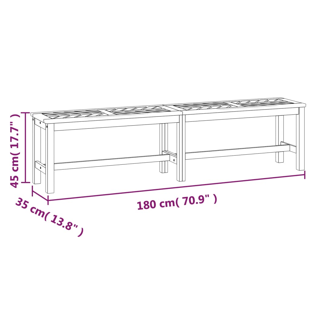 Tuinbank 150 cm massief acaciahout