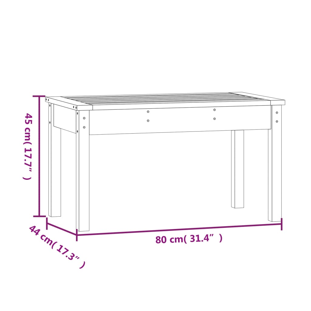 Tuinbank 2-zits 159,5x44x45 cm massief