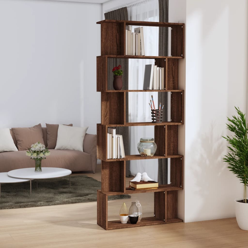 Boekenkast / kamerscherm 80x24x192 cm bewerkt hout