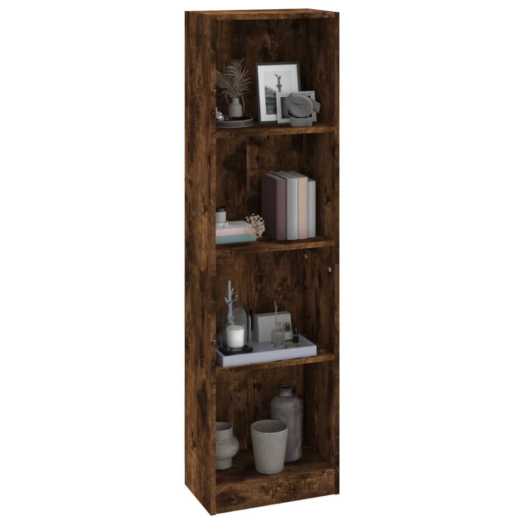 Boekenkast met 4 schappen 80x24x142 cm hout