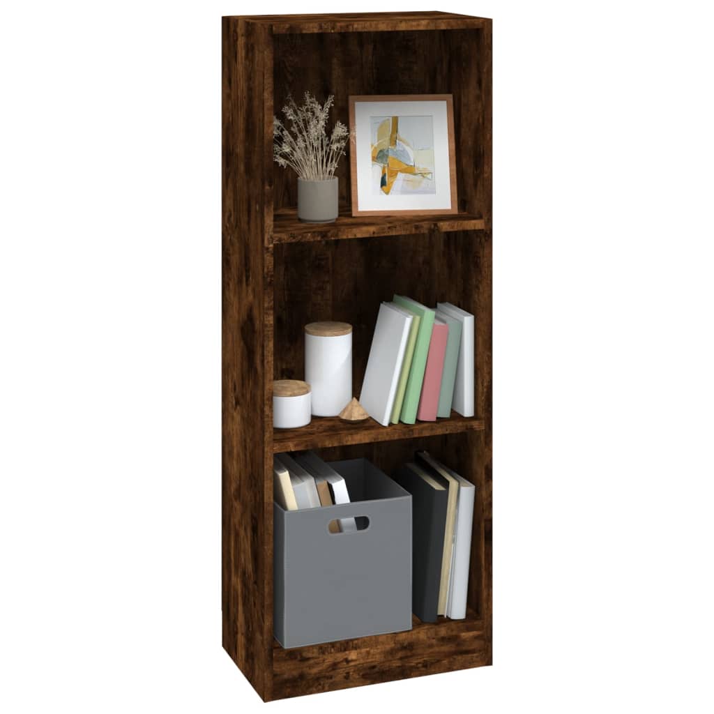 Boekenkast 60x24x175 cm bewerkt hout eikenkleurig