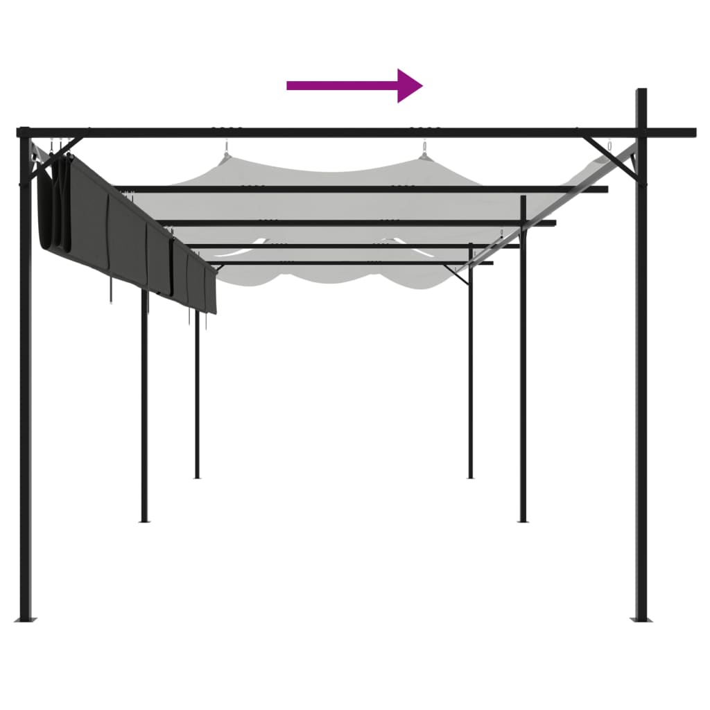 Pergola met uitschuifbaar dak 589x292x230