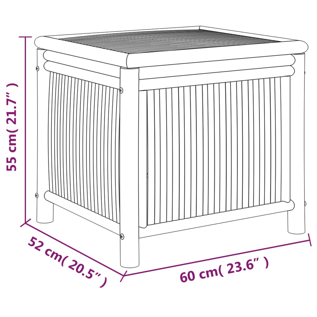 Tuinbox 90x52x55 cm bamboe