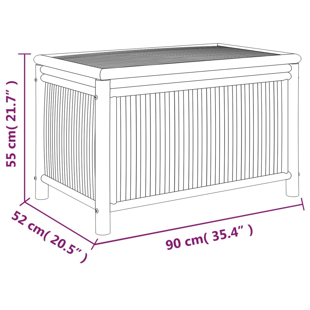 Tuinbox 90x52x55 cm bamboe